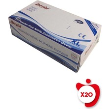 Beybi Pudrasız Nitril Eldiven Xl Beden Mavi 100'lü 20 Paket