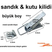 Yıldırım Nalbur 4 Adet Sandık Klips Kutu Kilidi Büyük Boy Metal Çektirme Kilit