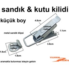 Yıldırım Nalbur 4 Adet Sandık Klips Kutu Kilidi Küçük Boy Metal Çektirme Kilit