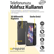 Wrapsol Galaxy A01 Full Body Ekran Koruyucu Ön Arka Yan Darbe Emici Poliüretan Film