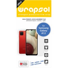 Wrapsol Galaxy A12 Full Body Ekran Koruyucu Ön Arka Yan Darbe Emici Poliüretan Film