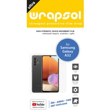 Wrapsol Galaxy A32 Full Body Ekran Koruyucu Ön Arka Yan Darbe Emici Poliüretan Film