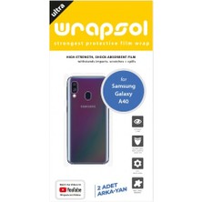 Wrapsol Galaxy A40 Arka Yan Koruyucu Darbe Emici Poliüretan Film Amerika Üretimi