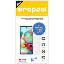 Wrapsol Galaxy A71 Ekran Koruyucu Darbe Emici Poliüretan Film Amerika Üretimi