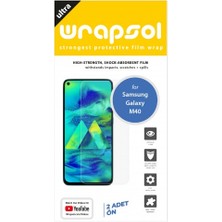 Wrapsol Galaxy M40 Ekran Koruyucu Darbe Emici Poliüretan Film Amerika Üretimi