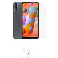 Wrapsol Galaxy A11 Full Body Ekran Koruyucu Ön Arka Yan Darbe Emici Poliüretan Film