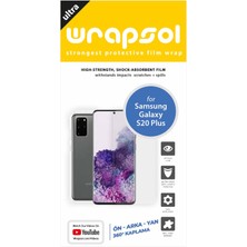 Wrapsol Galaxy S20 Plus Full Body Ekran Koruyucu Ön Arka Yan Darbe Emici Poliüretan Film