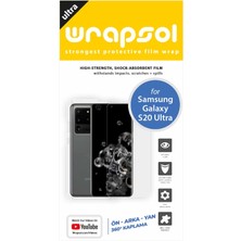 Wrapsol Galaxy S20 Ultra Full Body Ekran Koruyucu Ön Arka Yan Darbe Emici Poliüretan Film