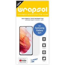 Wrapsol Galaxy S21 Ekran Koruyucu Darbe Emici Poliüretan Film Amerika Üretimi