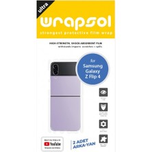 Wrapsol Galaxy Z Flip 4 Arka Yan Koruyucu Darbe Emici Poliüretan Film Amerika Üretimi