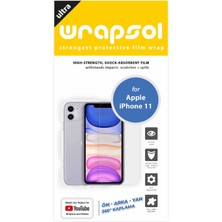 Wrapsol iPhone 11 Full Body Ekran Koruyucu Ön Arka Yan Darbe Emici Poliüretan Film