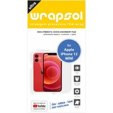 Wrapsol iPhone 12 Mini Full Body Ekran Koruyucu Ön Arka Yan Darbe Emici Poliüretan Film