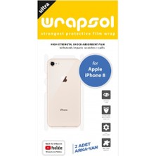 Wrapsol iPhone 8 Arka Yan Koruyucu Darbe Emici Poliüretan Film Amerika Üretimi