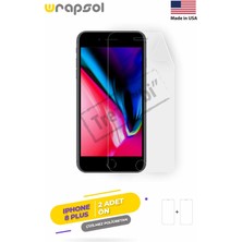 Wrapsol iPhone 8 Plus Ekran Koruyucu Darbe Emici Poliüretan Film Amerika Üretimi