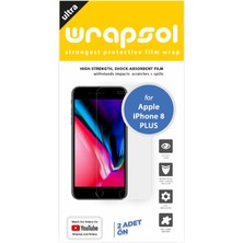 Wrapsol iPhone 8 Plus Ekran Koruyucu Darbe Emici Poliüretan Film Amerika Üretimi