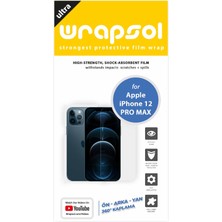 Wrapsol iPhone 12 Pro Max Full Body Ekran Koruyucu Ön Arka Yan Darbe Emici Poliüretan Film