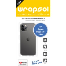 Wrapsol iPhone 11 Pro Arka Yan Koruyucu Darbe Emici Poliüretan Film Amerika Üretimi