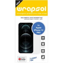 Wrapsol iPhone 12 Pro Full Body Ekran Koruyucu Ön Arka Yan Darbe Emici Poliüretan Film