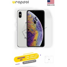 Wrapsol iPhone Xs Full Body Ekran Koruyucu Ön Arka Yan Darbe Emici Poliüretan Film