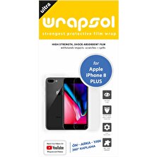 Wrapsol iPhone 8 Plus Full Body Ekran Koruyucu Ön Arka Yan Darbe Emici Poliüretan Film