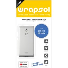 Wrapsol Lenovo K6 Note Arka Yan Koruyucu Darbe Emici Poliüretan Film Amerika Üretimi