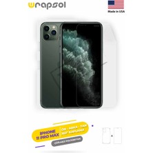 Wrapsol iPhone 11 Pro Max Full Body Ekran Koruyucu Ön Arka Yan Darbe Emici Poliüretan Film