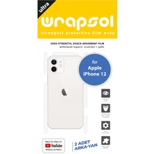 Wrapsol iPhone 12 Arka Yan Koruyucu Darbe Emici Poliüretan Film Amerika Üretimi