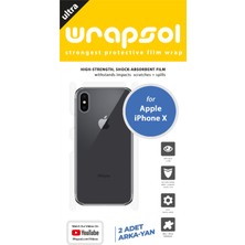 Wrapsol iPhone x Arka Yan Koruyucu Darbe Emici Poliüretan Film Amerika Üretimi