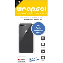 Wrapsol iPhone 8 Plus Arka Yan Koruyucu Darbe Emici Poliüretan Film Amerika Üretimi