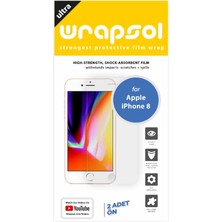 Wrapsol iPhone 8 Ekran Koruyucu Darbe Emici Poliüretan Film Amerika Üretimi