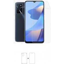 Wrapsol Oppo A16 Full Body Ekran Koruyucu Ön Arka Yan Darbe Emici Poliüretan Film