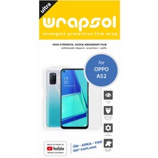 Wrapsol Oppo A52 Full Body Ekran Koruyucu Ön Arka Yan Darbe Emici Poliüretan Film