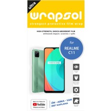 Wrapsol Realme C11 Full Body Ekran Koruyucu Ön Arka Yan Darbe Emici Poliüretan Film