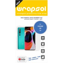 Wrapsol Xiaomi Mi 10 Full Body Ekran Koruyucu Ön Arka Yan Darbe Emici Poliüretan Film