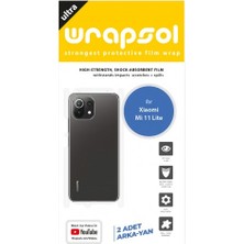 Wrapsol Xiaomi Mi 11 Lite Arka Yan Koruyucu Darbe Emici Poliüretan Film Amerika Üretimi