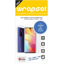 Wrapsol Xiaomi Mi Note 10 Lite Full Body Ekran Koruyucu Ön Arka Yan Darbe Emici Poliüretan Film