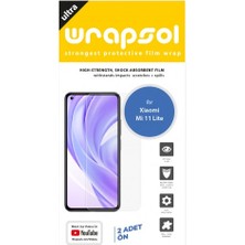 Wrapsol Xiaomi Mi 11 Lite Ekran Koruyucu Darbe Emici Poliüretan Film Amerika Üretimi