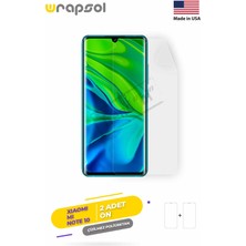 Wrapsol Xiaomi Mi Note 10 Ekran Koruyucu Darbe Emici Poliüretan Film Amerika Üretimi