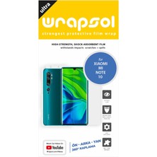 Wrapsol Xiaomi Mi Note 10 Full Body Ekran Koruyucu Ön Arka Yan Darbe Emici Poliüretan Film