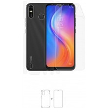 Wrapsol Tecno Spark 4 Lite Full Body Ekran Koruyucu Ön Arka Yan Darbe Emici Poliüretan Film