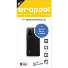 Wrapsol Xiaomi Redmi K40 Pro Arka Yan Koruyucu Darbe Emici Poliüretan Film Amerika Üretimi