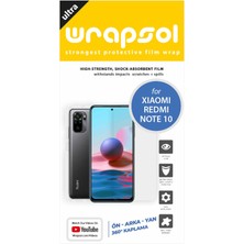 Wrapsol Xiaomi Redmi Note 10 Full Body Ekran Koruyucu Ön Arka Yan Darbe Emici Poliüretan Film