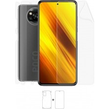 Wrapsol Xiaomi Poco X3 Full Body Ekran Koruyucu Ön Arka Yan Darbe Emici Poliüretan Film