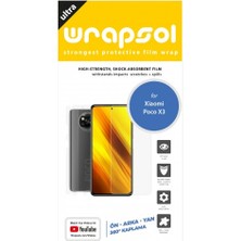 Wrapsol Xiaomi Poco X3 Full Body Ekran Koruyucu Ön Arka Yan Darbe Emici Poliüretan Film