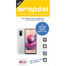 Wrapsol Xiaomi Redmi Note 10S Full Body Ekran Koruyucu Ön Arka Yan Darbe Emici Poliüretan Film