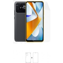 Wrapsol Xiaomi Poco C40 Full Body Ekran Koruyucu Ön Arka Yan Darbe Emici Poliüretan Film