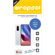 Wrapsol Xiaomi Redmi K40 Full Body Ekran Koruyucu Ön Arka Yan Darbe Emici Poliüretan Film