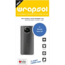 Wrapsol Xiaomi Poco X3 Arka Yan Koruyucu Darbe Emici Poliüretan Film Amerika Üretimi