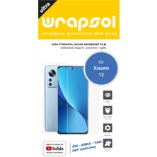 Wrapsol Xiaomi 12 Full Body Ekran Koruyucu Ön Arka Yan Darbe Emici Poliüretan Film