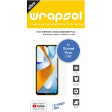 Wrapsol Xiaomi Poco C40 Ekran Koruyucu Darbe Emici Poliüretan Film Amerika Üretimi